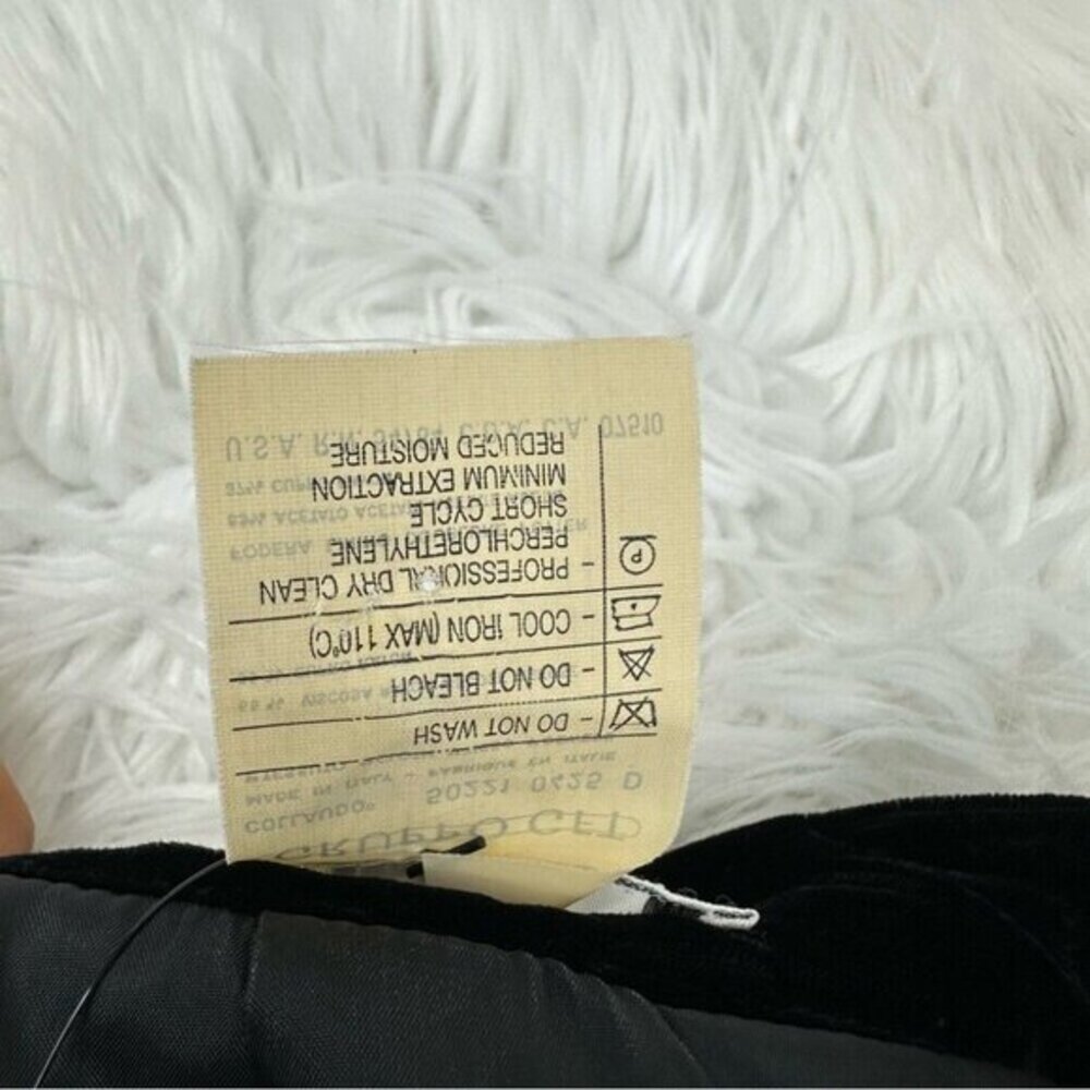 Valentino Studio‎ Black Velvet Pencil Skirt Vintage Made in Italy W27 Hemmed - Picture 8 of 14